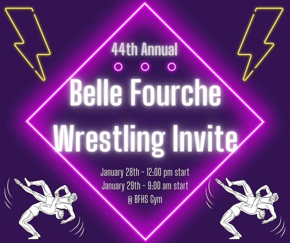Belle Fourche Wrestling Invite @ BFHS Gym, 1/28 12 pm start, 1/29 9 am start
