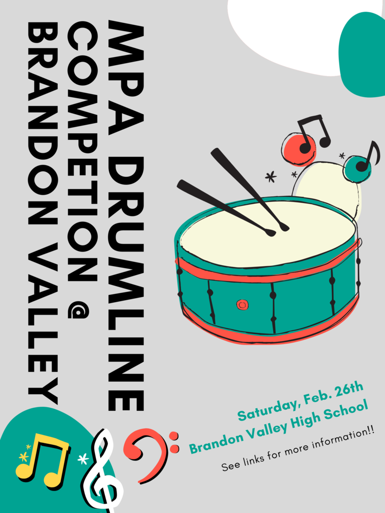 Sat, 2/26 MPA Drumline Competition @ Brandon Valley High School